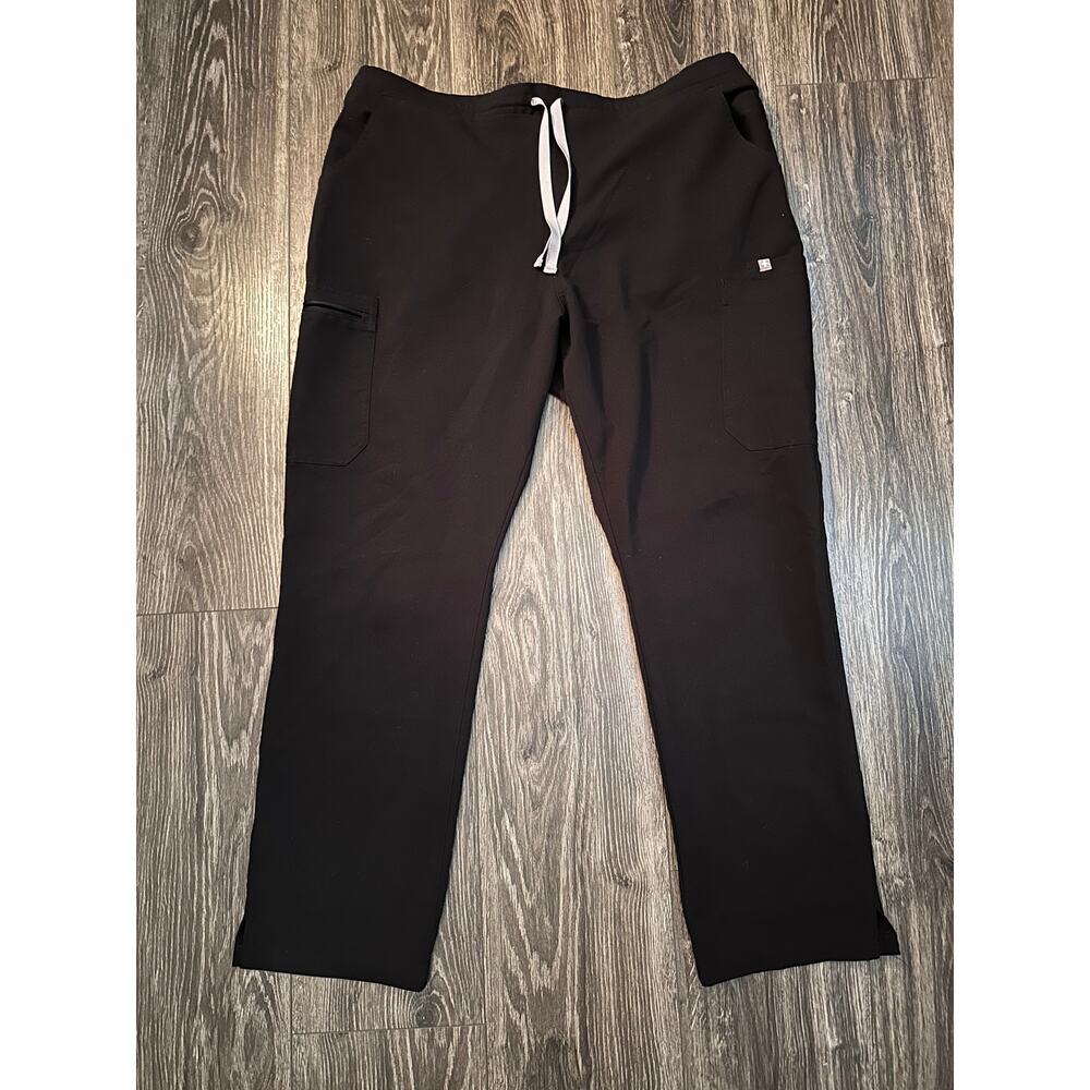 Figs Black Drawstring Scrub Pants